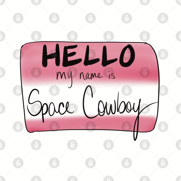 Space Cowboy Nametag by Penny Jane Studios