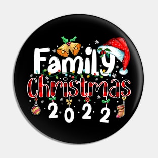 Family Christmas 2022 Merry Xmas Ball Light Garden Reindeer Pin