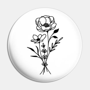 Minimal flowers Pin