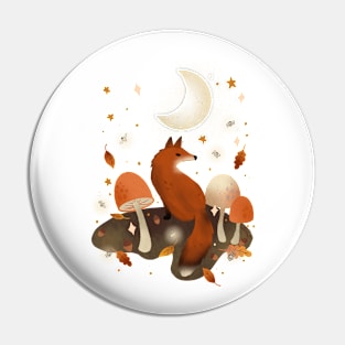 Foxes in Fall Pin