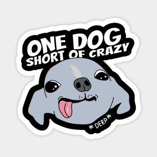 One dog short of crazy Magnet