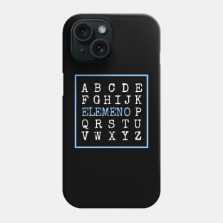 Elemeno Alphabet Design Phone Case