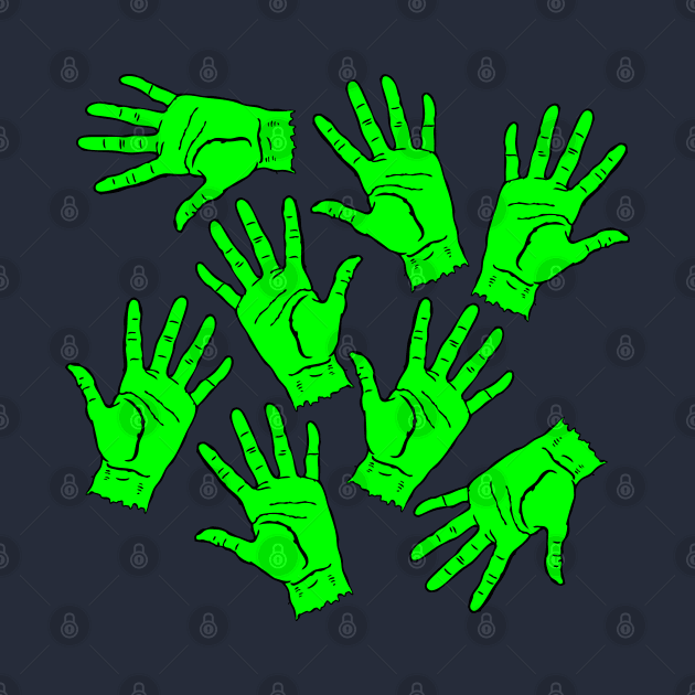 Zombie Hand Pattern Halloween by BraaiNinja