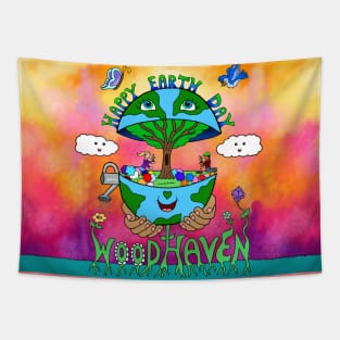 Happy Earth Day Woodhaven Tapestry