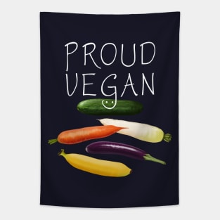 Proud Vegan Funny Design Tapestry