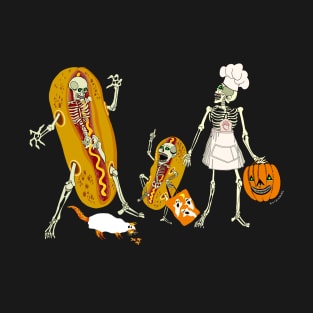 Booooo-Yaaaaah! Halloween Skeleton Family Goes Trick or Treating! T-Shirt