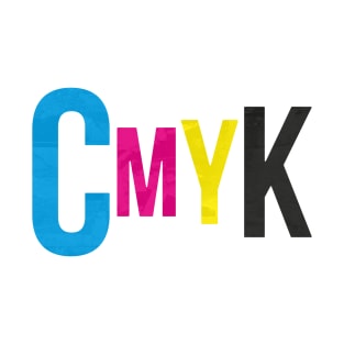 CMYK Random Grunge Typography T-Shirt