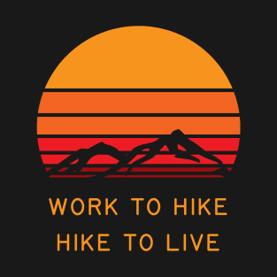 Hiker Vintage Retro Sunset T-Shirt