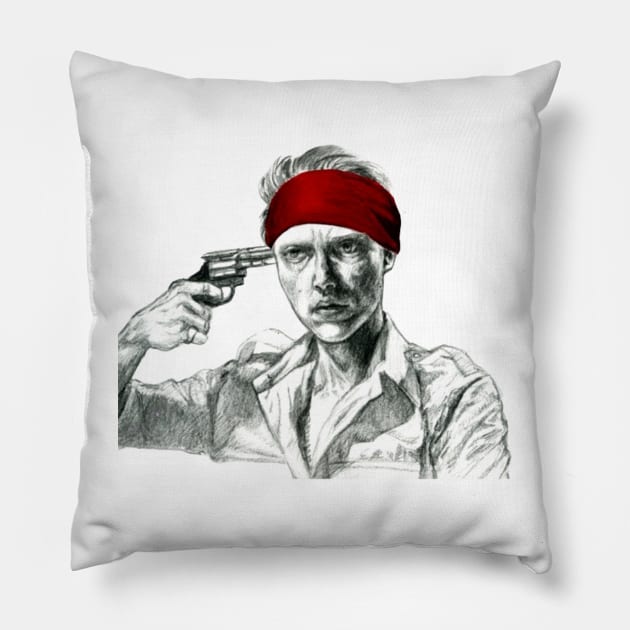 The Deer Hunter Christopher Walken Sketch Pillow by Artsimple247