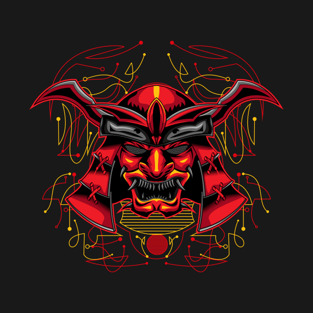 samurai head by SHINIGAMII