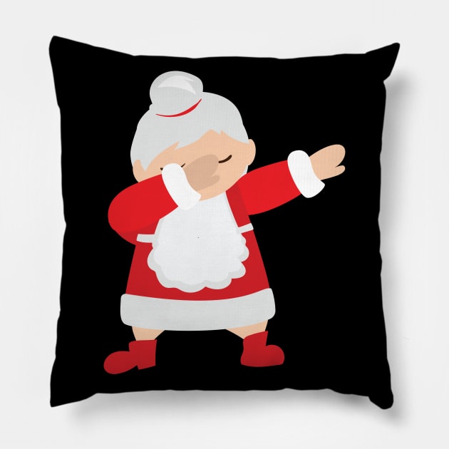 Dabbing Mrs Claus Pillow by holidaystore