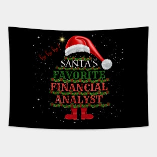 Santa's Favorite Financial Analyst Christmas Gift Tapestry