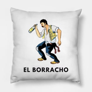 El Borracho Tshirt Mexican Loteria Icon Pillow