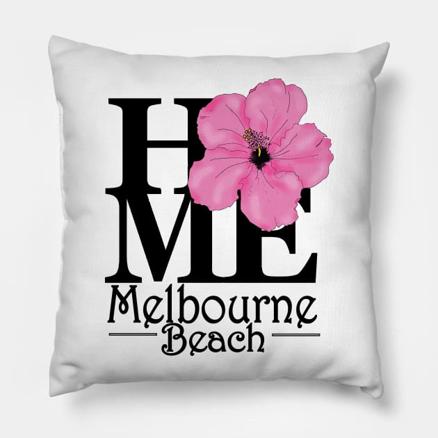 HOME Melbourne Beach Pink Hibiscus Pillow by MelbourneBeach