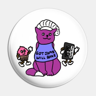 Got Jams Will Bake Kitty Pin