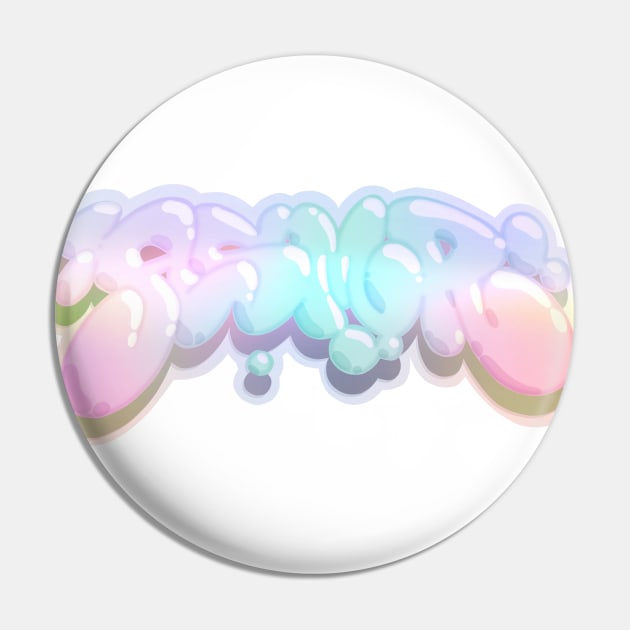 ASMR - Pastel Aesthetic Bubble Letters Pin by CreativeOpus