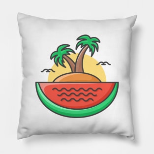 Watermelon Island Pillow