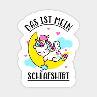 Schlafshirt süßes Einhorn Schlaf Müdigkeit Magnet