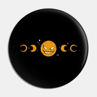 Jack O'Lantern Moon Phases - Trick Pin