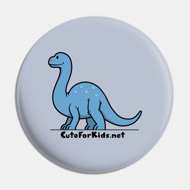 CuteForKids - Brontosaurus - Branded Pin by VirtualSG