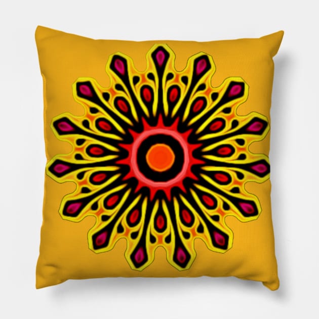 Sunburst Pillow by StrangeCircle