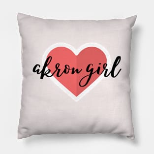 akron girl love Pillow