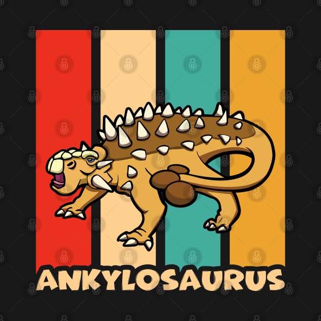 Ankylosaurus Vintage Dinosaur by Huhnerdieb Apparel