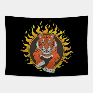 Fiery Tiger Tapestry