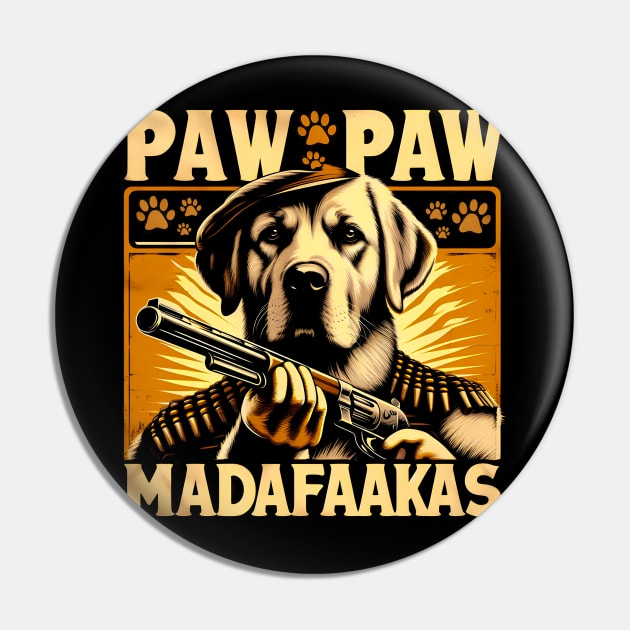 Pew Pew Madafakas Labrador Retriever Crazy Vintage Funny Dog Owners T-Shirt Pin by T-shirt US