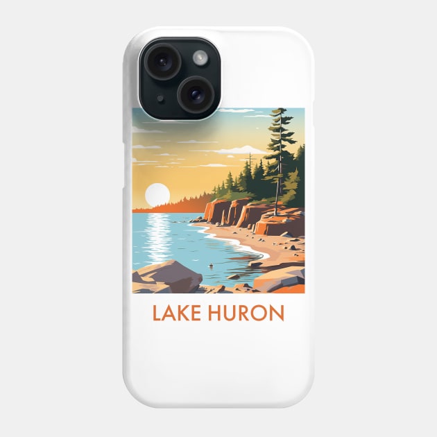 LAKE HURON Phone Case by MarkedArtPrints