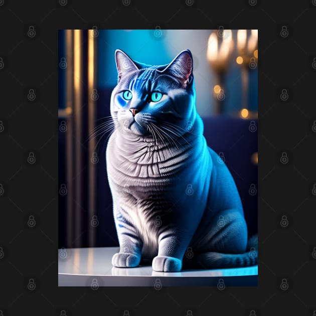 Add Some Furry Blue Fun to Your Life with British Shorthair Art by Enchanted Reverie