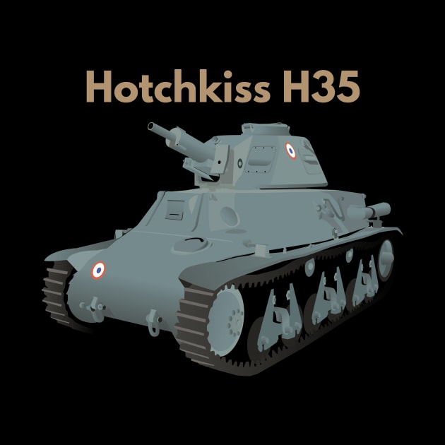 Hotchkiss H35 WW2 French Tank by NorseTech