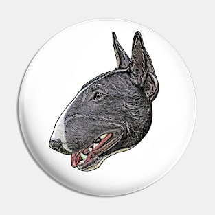 Bullterrier side profile Pin