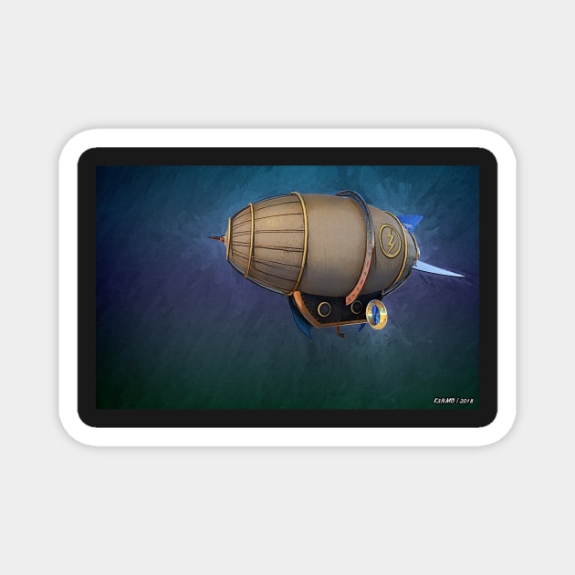 Airship in Flight Magnet by kenmo