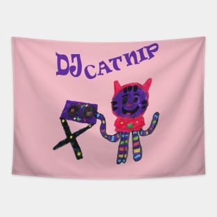 DJ Catnip from Gabbys Dollhouse Drawing Tapestry