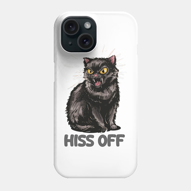 Hiss Off Phone Case by mdr design