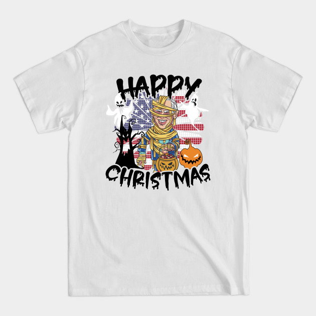 Disover Happy Christmas Halloween Jokes Pumpkin Boo Mummy Joe Biden - Joe Biden Halloween - T-Shirt