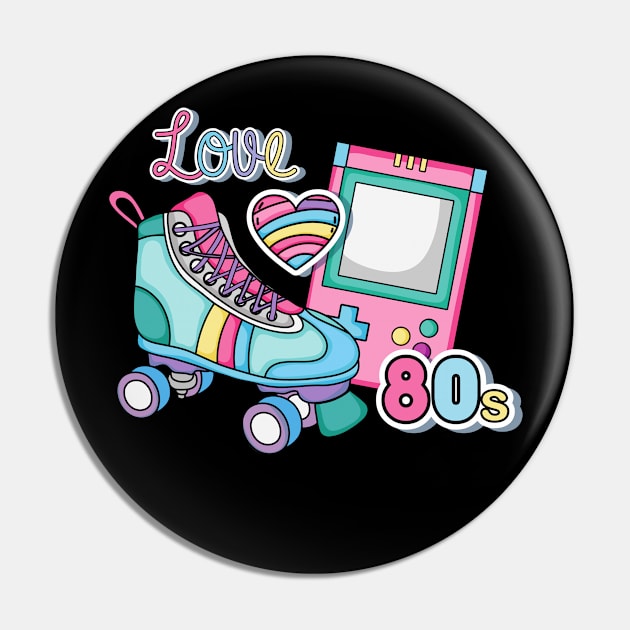 I Love The 80s Pin by Peter smith