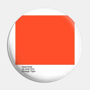 PANTONE 16-1358 TCX Orange Tiger, orange color Pin