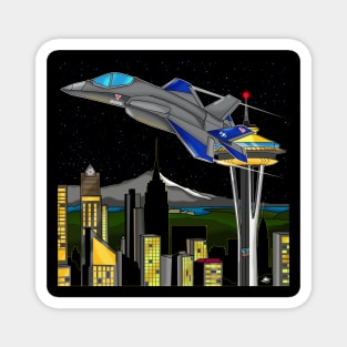 Space Needle Fly by Magnet