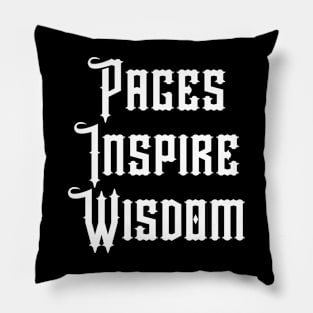 Pages Inspire Wisdom Pillow