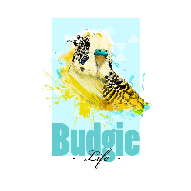 Tropical Exotic Aquarell Budgie Budgerigar Parakeet Parrot Life by BirdNerd