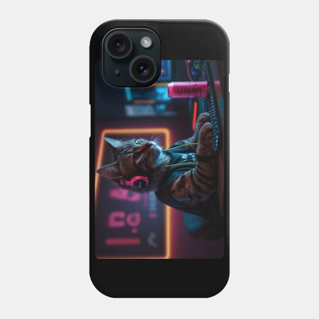 Streamer Gamer Cat Phone Case by JWOLF