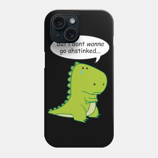 Little Dinosaur Ahstinked Phone Case by Ferrous Frog