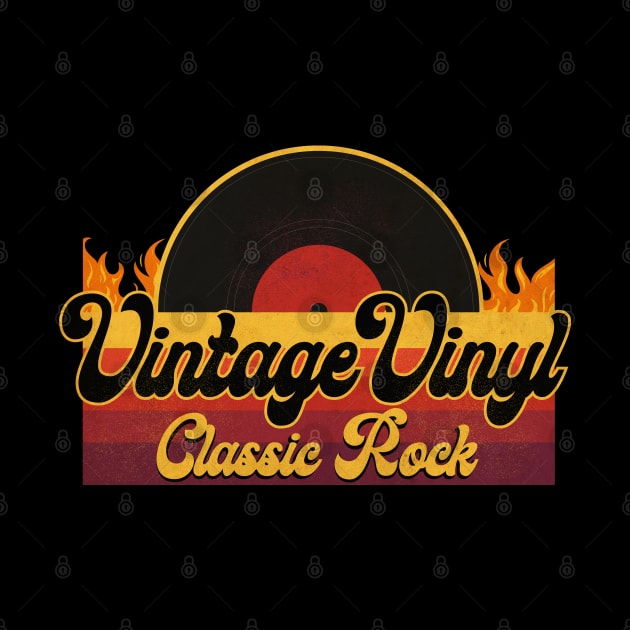 Vintage Vinyl Classic Rock by CTShirts