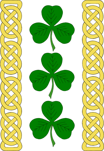 Shamrock Trio and Knotwork Bands Kids T-Shirt by AzureLionProductions