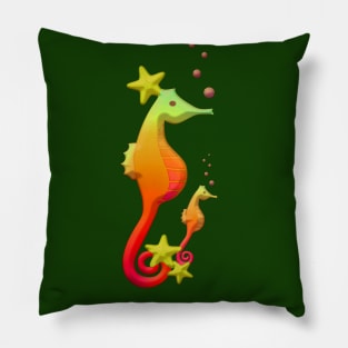 Colorful Sea Horse Pillow