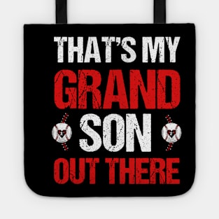 Women's Baseball Grandma That's My Grandsons Out There baseball mom, mama,mother Tote