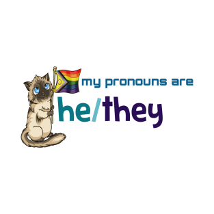 My Pronouns with Chocolate (He/They) T-Shirt