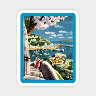 Vintage Travel Artwork - Torquay Magnet